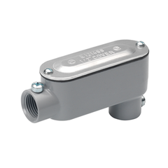 BRIDGEPORT FITTINGS Bridgeport Fittings LB-41CGC Aluminum Type LB Combination Conduit Body With Cover And Gasket 1/2 in.