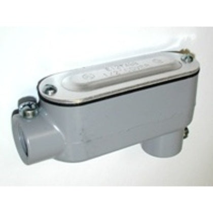 BRIDGEPORT FITTINGS Bridgeport Fittings LB-41CGC Aluminum Type LB Combination Conduit Body With Cover And Gasket 1/2 in.