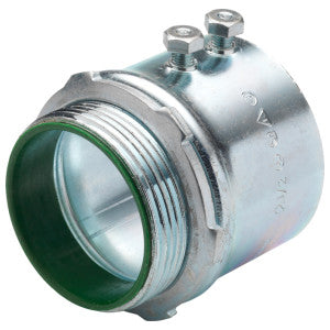 BRIDGEPORT FITTINGS Bridgeport Fittings 237-I Set-Screw Connector Zinc Electroplated Steel EMT Conduit Insulated Throat 3 in. Box of 2