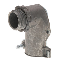 BRIDGEPORT FITTINGS Bridgeport Fittings 851-DC2 90 Degree Single Screw Hinged Cover Die-Cast Zinc/Steel Set-Screw Connection 1/2 in. Trade Size