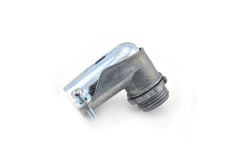BRIDGEPORT FITTINGS Bridgeport Fittings 851-DC2 90 Degree Single Screw Hinged Cover Die-Cast Zinc/Steel Set-Screw Connection 1/2 in. Trade Size