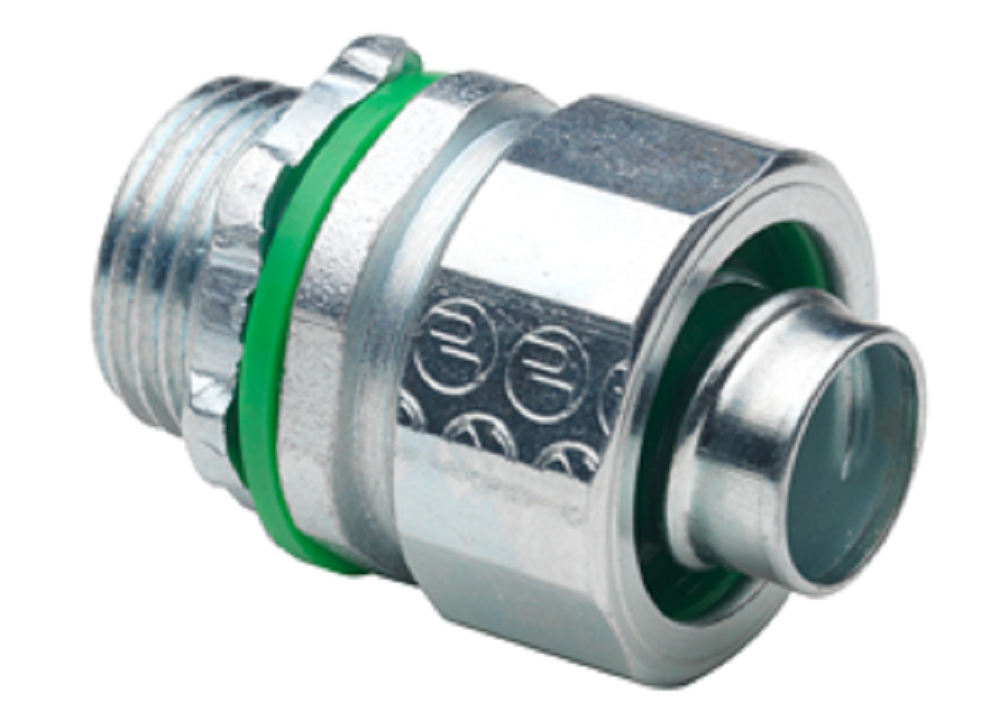 BRIDGEPORT FITTINGS Bridgeport Fittings 429-SLT liquid tight connector steel straight 3/8 in.