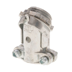 BRIDGEPORT FITTINGS Bridgeport Fittings 800-DC2 3/8 inch Ball Burnished Zinc Die Cast 45 Degree Flex Connector Box of 25