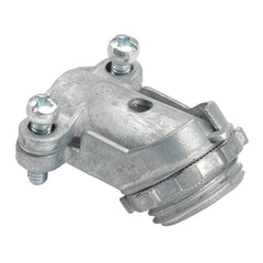 BRIDGEPORT FITTINGS Bridgeport Fittings 800-DC2 3/8 inch Ball Burnished Zinc Die Cast 45 Degree Flex Connector Box of 25