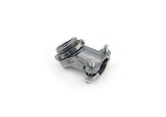 BRIDGEPORT FITTINGS Bridgeport Fittings 800-DC2 3/8 inch Ball Burnished Zinc Die Cast 45 Degree Flex Connector Box of 25