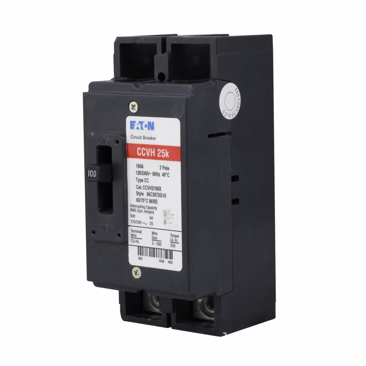 EATON Eaton CCVH2200X type CCV tenant main circuit breaker 200A 2-pole 25kAIC