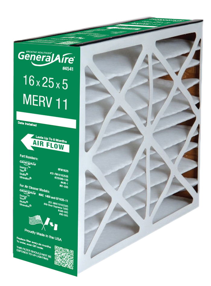 GENERAL FILTERS General Filters 6FM1625 merv 11 cartridge filter 16 x 25 x 5 4541
