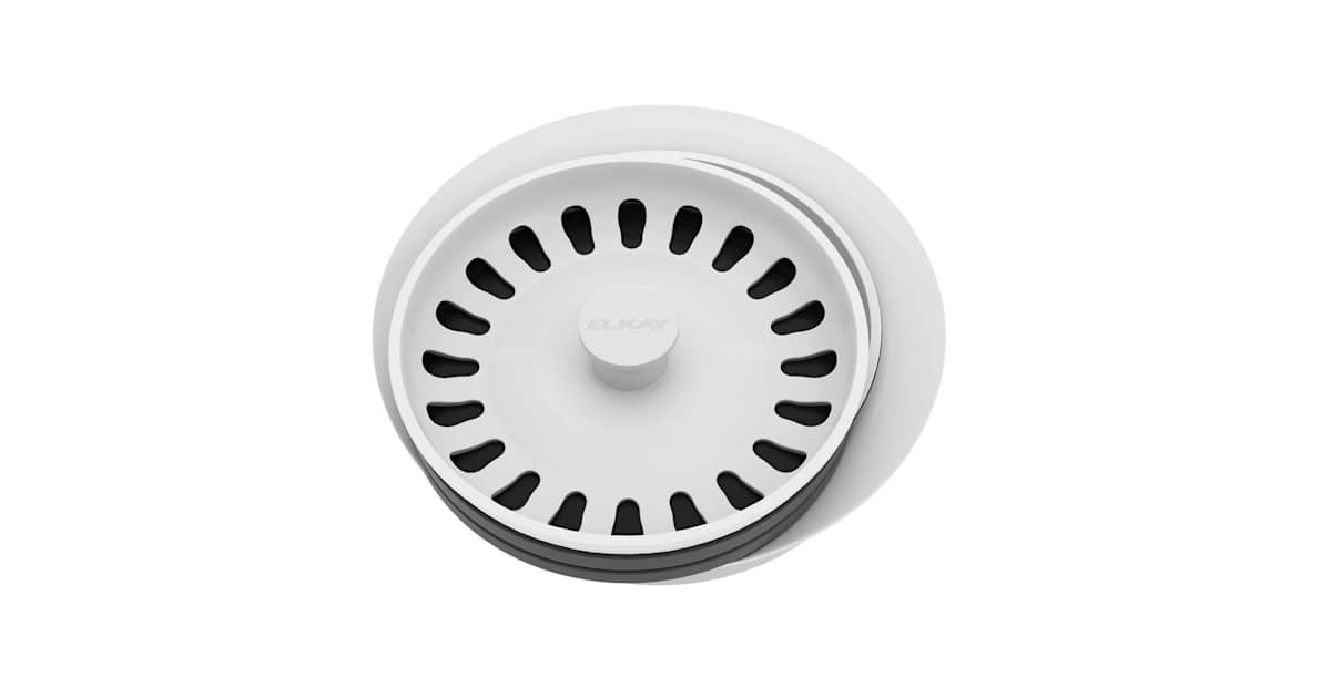 ELKAY Elkay LKQD35FX Polymer 3-1/2 inches Disposer Flange with Removable Basket Strainer and Rubber Stopper