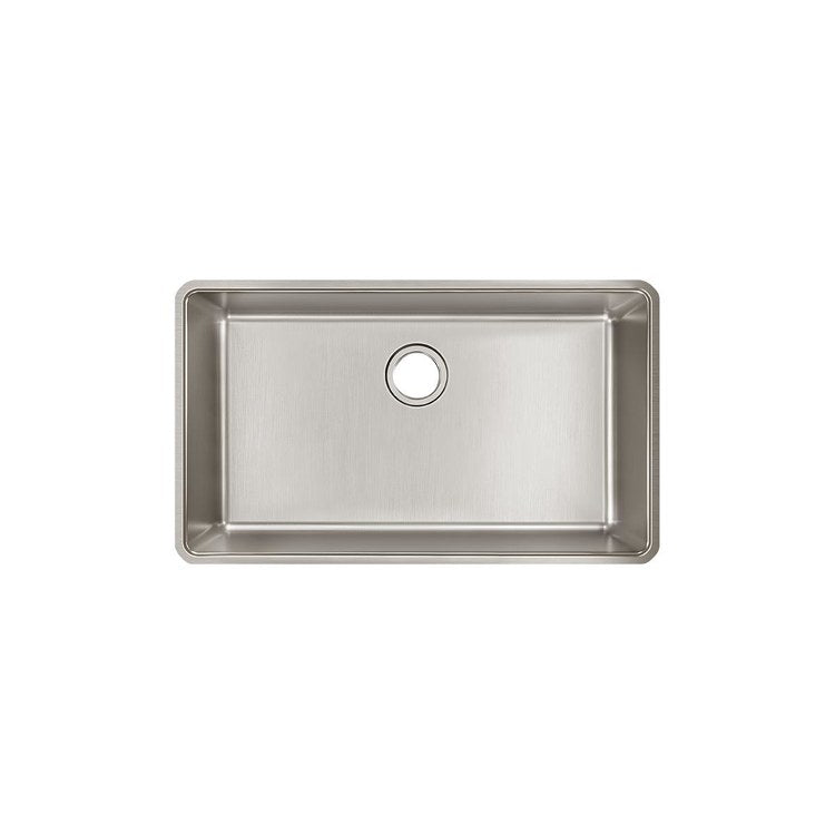 ELKAY Elkay ELUH3017T Lustertone Iconix 18 gauge stainless steel single bowl undermount sink 32-1/2 x 19-1/2 x 9 inch