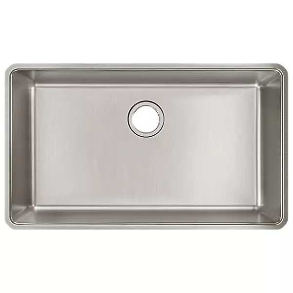 ELKAY Elkay ELUH3017T Lustertone Iconix 18 gauge stainless steel single bowl undermount sink 32-1/2 x 19-1/2 x 9 inch