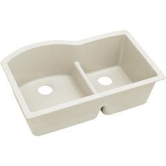 ELKAY Elkay ELXHU3322RRT0 Quartz Luxe 33 x 22 x 10 in. Offset 60/40 Double Bowl Undermount Kitchen Sink with Aqua Divide No Hole