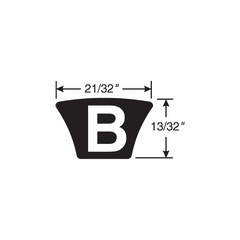 GATES Gates B54 Hi-Power II Belt 57 inch outside circumference