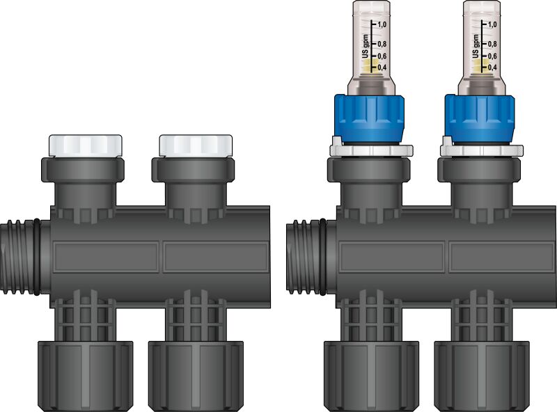 HEATLINK Heatlink 78302 twistseal mini 40mm 2-port z.v.supply & flow meter return module pair