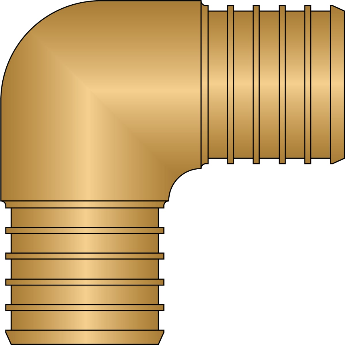 HEATLINK Heatlink 28035NL 1-1/4 inches x 1-1/4 inches PEX No Lead Brass Elbow