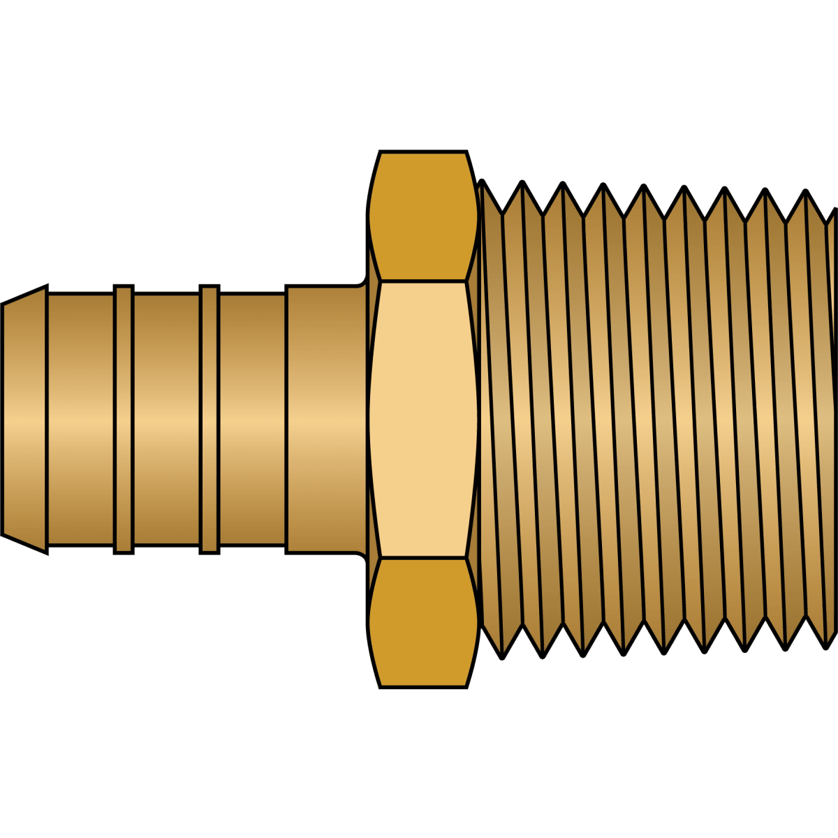 HEATLINK Heatlink 27505NL 1/2 inch x 1/2 inch PEX Male Pipe Thread No Lead Brass Adapter