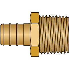 HEATLINK Heatlink 27505NL 1/2 inch x 1/2 inch PEX Male Pipe Thread No Lead Brass Adapter
