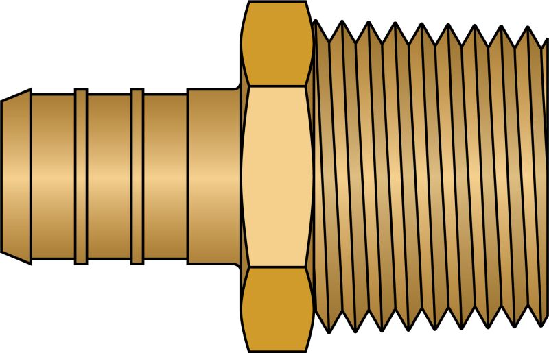 HEATLINK Heatlink 27505NL 1/2 inch x 1/2 inch PEX Male Pipe Thread No Lead Brass Adapter
