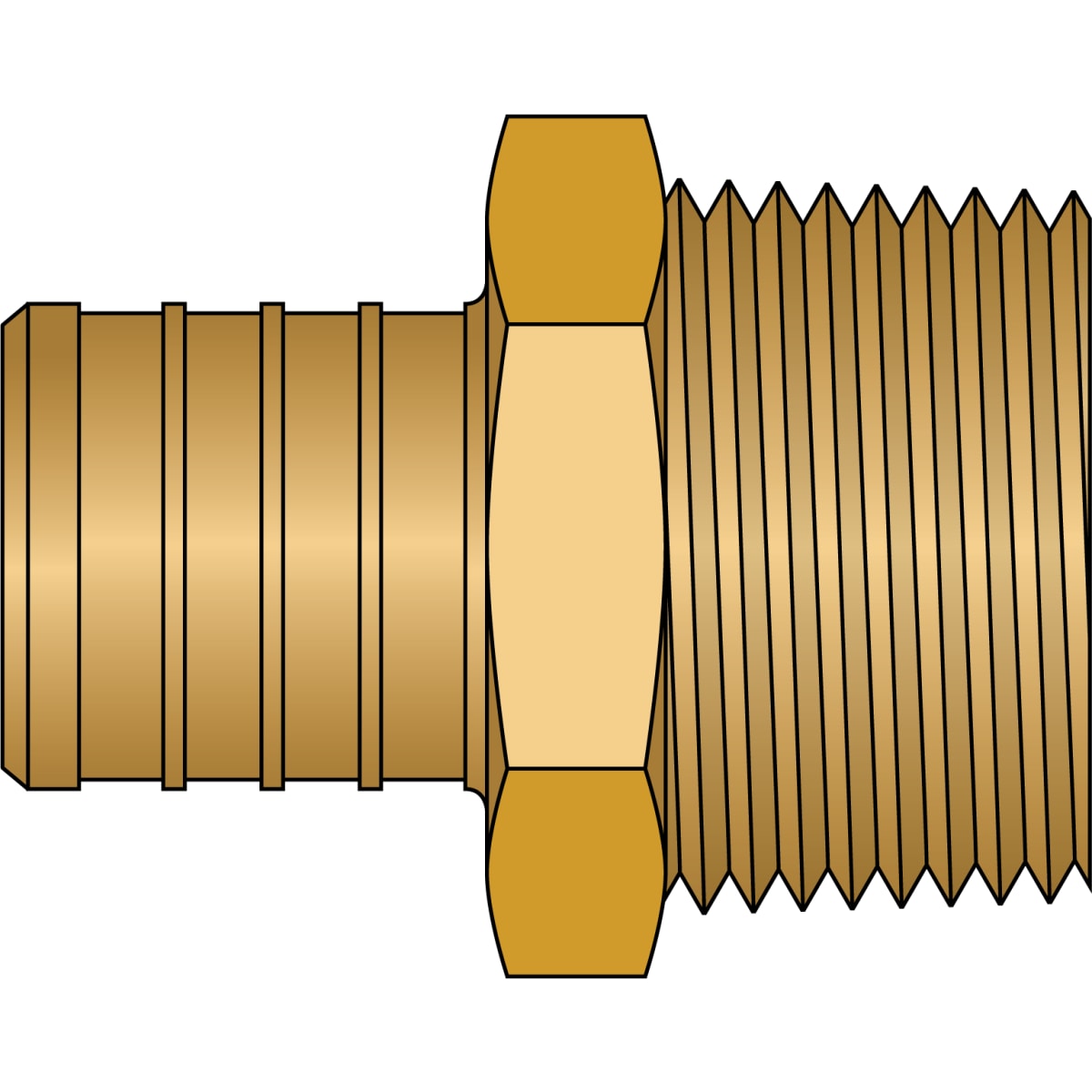 HEATLINK Heatlink 27528NL 1 inches PEX × 1 inches Male Pipe Thread No Lead Brass Adapter