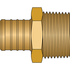 HEATLINK Heatlink 27528NL 1 inches PEX × 1 inches Male Pipe Thread No Lead Brass Adapter