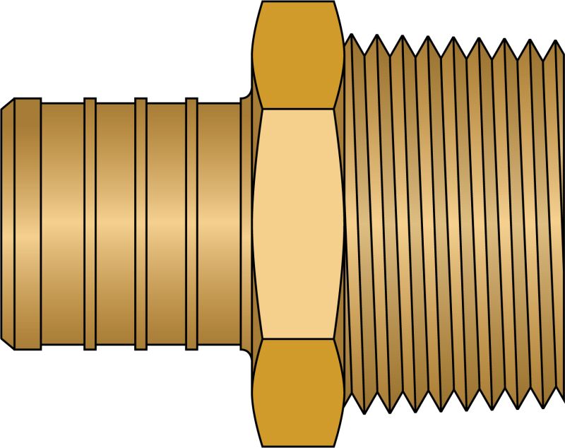HEATLINK Heatlink 27528NL 1 inches PEX × 1 inches Male Pipe Thread No Lead Brass Adapter