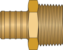 HEATLINK Heatlink 27528NL 1 inches PEX × 1 inches Male Pipe Thread No Lead Brass Adapter