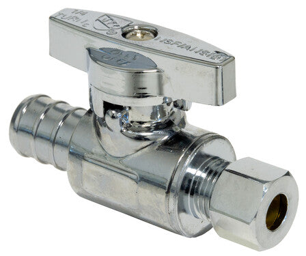 HEATLINK Heatlink 23905NLB 1/2 inches PEX × 1/4 inches O.D. No Lead Straight Ball Valve