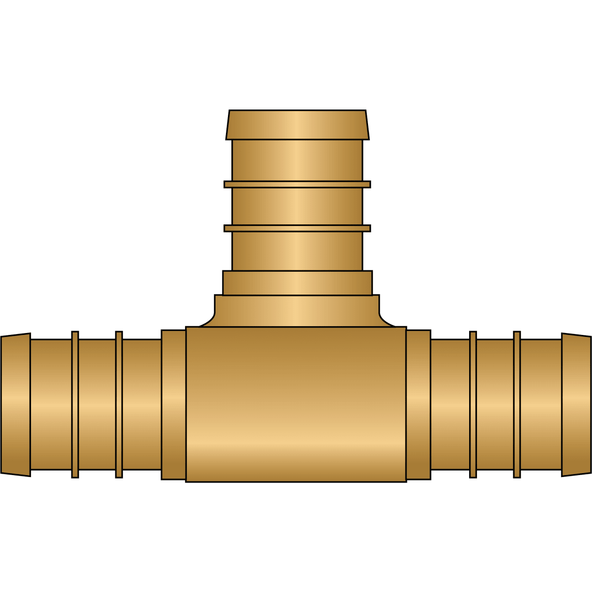 HEATLINK Heatlink 26555NL 1/2 inches x 1/2 inches x 1/2 inches PEX No Lead Brass Tee