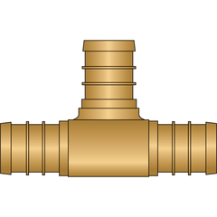 HEATLINK Heatlink 26555NL 1/2 inches x 1/2 inches x 1/2 inches PEX No Lead Brass Tee