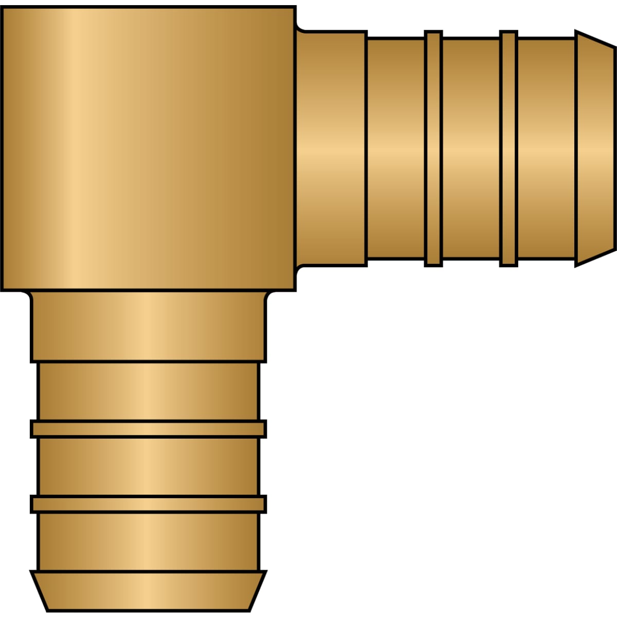 HEATLINK Heatlink 28005NL 1/2 inch x 1/2 inch PEX No Lead Brass 90 Degree Elbow