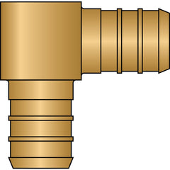 HEATLINK Heatlink 28005NL 1/2 inch x 1/2 inch PEX No Lead Brass 90 Degree Elbow