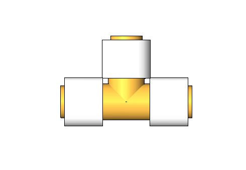 HEATLINK Heatlink 26822NL 1 inches x 3/4 inches x 3/4 inches PEX No Lead Brass Tee