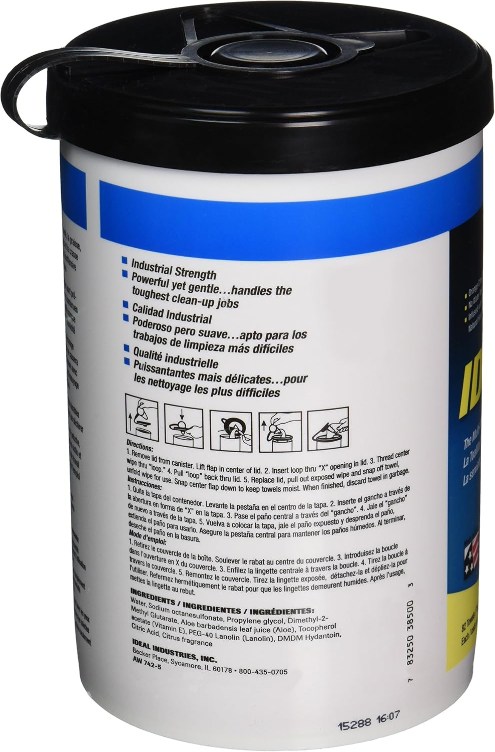 IDEAL Ideal 38-500 Wipes Multi-Purpose Towel 12 inch x 9 inch (82/Can)