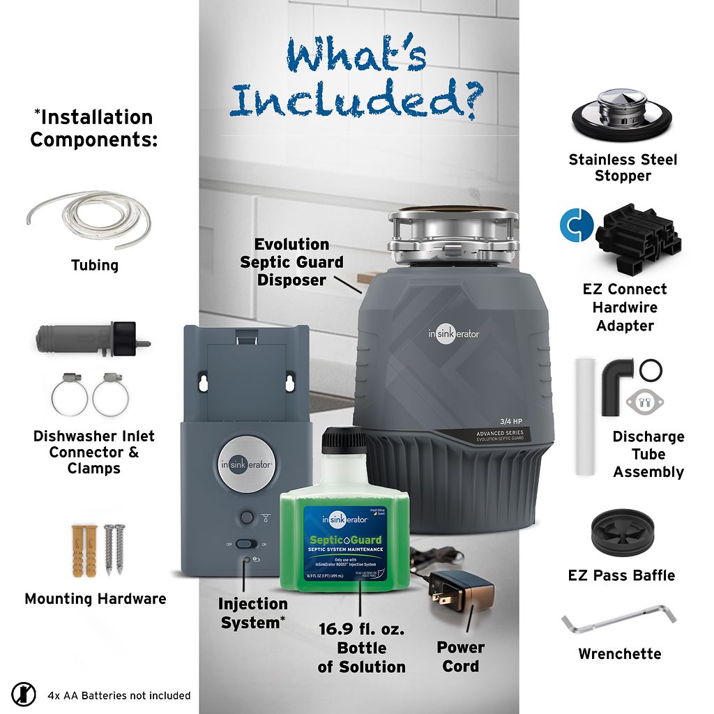 IN-SINK-ERATOR In-Sink-Erator Evolution Septic Guard Evolution Septic Guard Garbage Disposal 3/4 HP