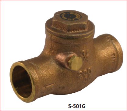 JOMAR Jomar S501G 3/4 Horizontal Swing Check Valve 125 lb 3/4 in Nominal