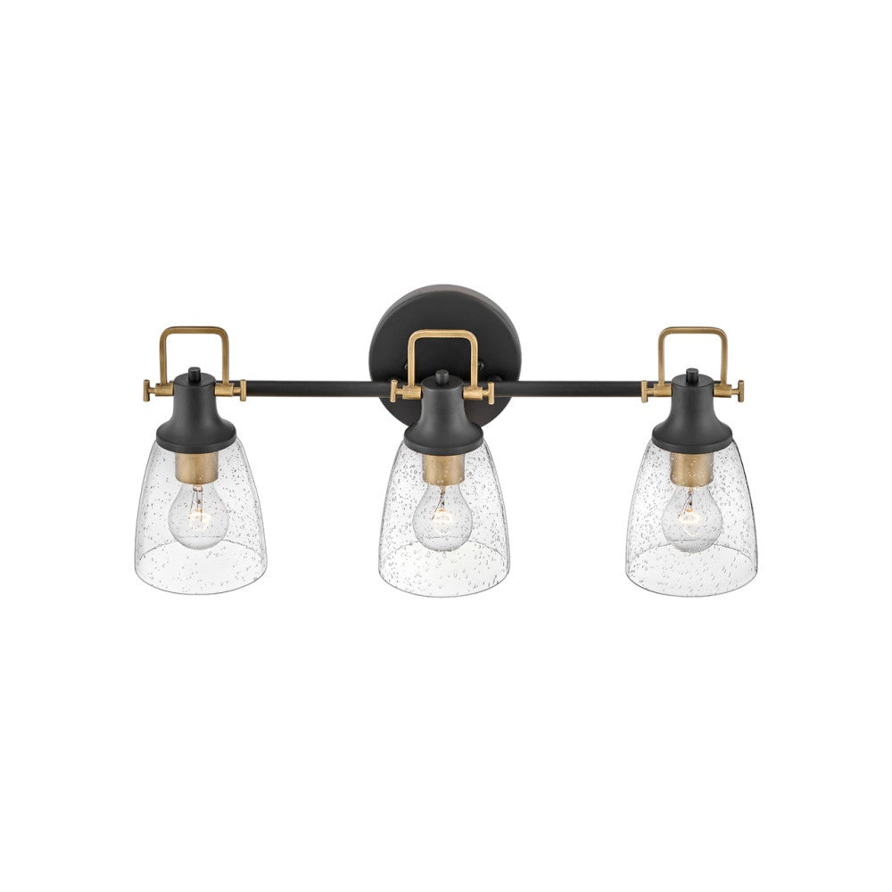HINKLEY LIGHTING Hinkley Lighting 51273BK Easton Modern Vanity Light 120V 10/100W LED 3-Lamp 24 Inch