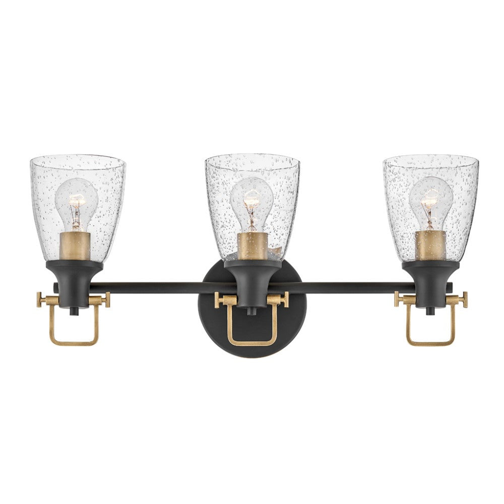 HINKLEY LIGHTING Hinkley Lighting 51273BK Easton Modern Vanity Light 120V 10/100W LED 3-Lamp 24 Inch