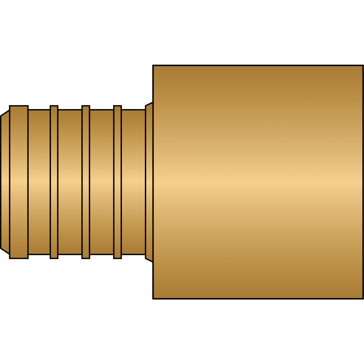 HEATLINK Heatlink 27228NL 1 inches PEX x 1 inches female sweat no lead brass adapter