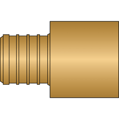 HEATLINK Heatlink 27228NL 1 inches PEX x 1 inches female sweat no lead brass adapter