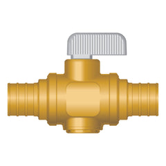 HEATLINK Heatlink 23722NL 3/4 PEX Straight No Lead Brass Ball Valve