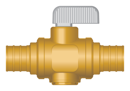 HEATLINK Heatlink 23722NL 3/4 PEX Straight No Lead Brass Ball Valve