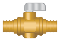 HEATLINK Heatlink 23722NL 3/4 PEX Straight No Lead Brass Ball Valve