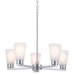 KICHLER Kichler 52436NI Stamos 24 inch 5 light chandelier 60 W