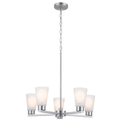 KICHLER Kichler 52436NI Stamos 24 inch 5 light chandelier 60 W