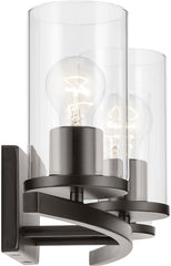 KICHLER Kichler 45497BKCLR Crosby 3-light vanity light 300w 23 inch up or down