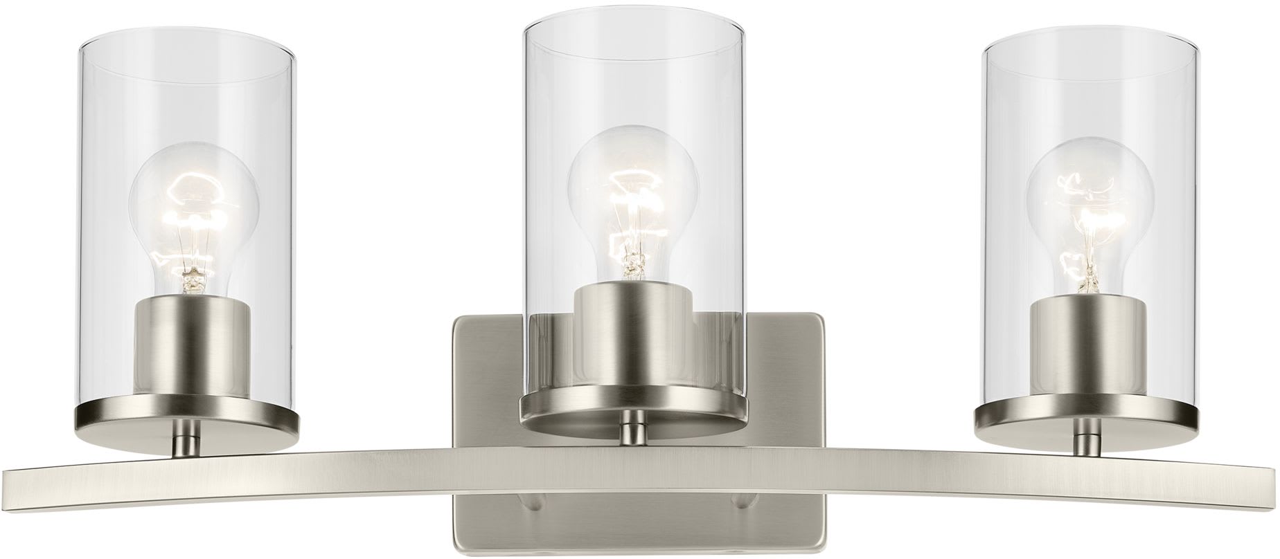 KICHLER Kichler 45497BKCLR Crosby 3-light vanity light 300w 23 inch up or down