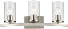 KICHLER Kichler 45497BKCLR Crosby 3-light vanity light 300w 23 inch up or down