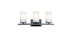 KICHLER Kichler 45497BKCLR Crosby 3-light vanity light 300w 23 inch up or down