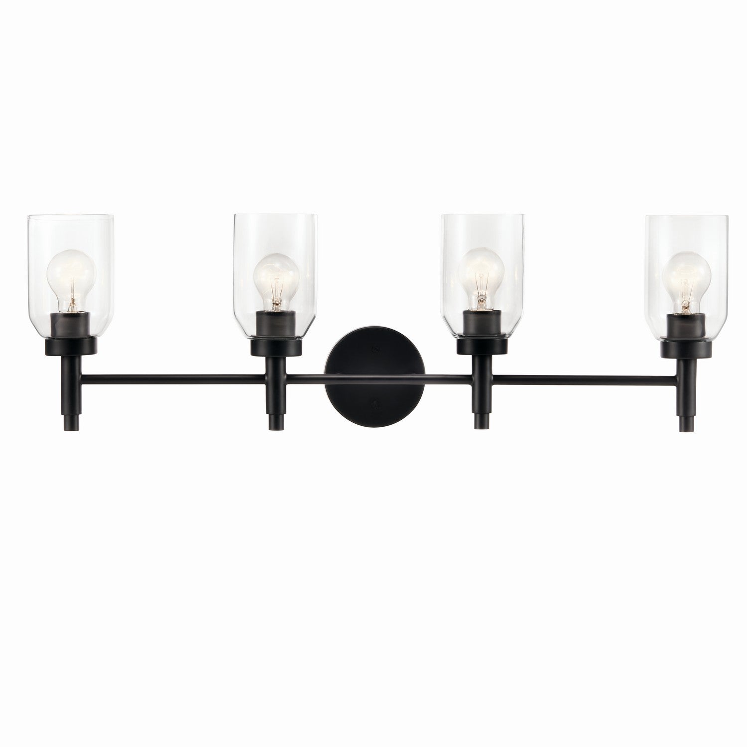 KICHLER Kichler 55186BK Madden 4 light 34 inch wall mount bath light 75w