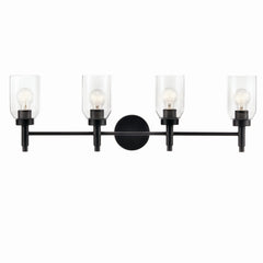 KICHLER Kichler 55186BK Madden 4 light 34 inch wall mount bath light 75w