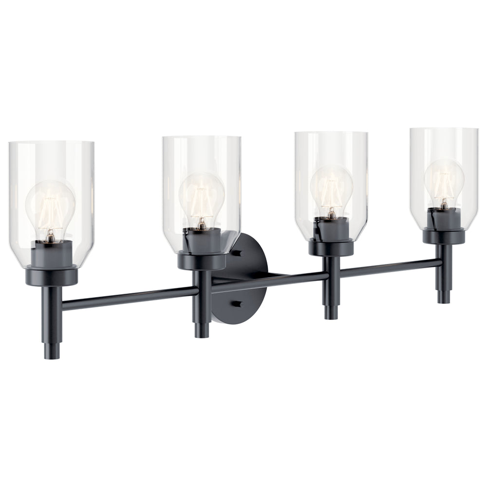 KICHLER Kichler 55186BK Madden 4 light 34 inch wall mount bath light 75w
